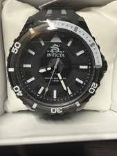 Invicta Subaqua Men's Quartz Analog 50mm 100m Black Dial Rubber Strap Box