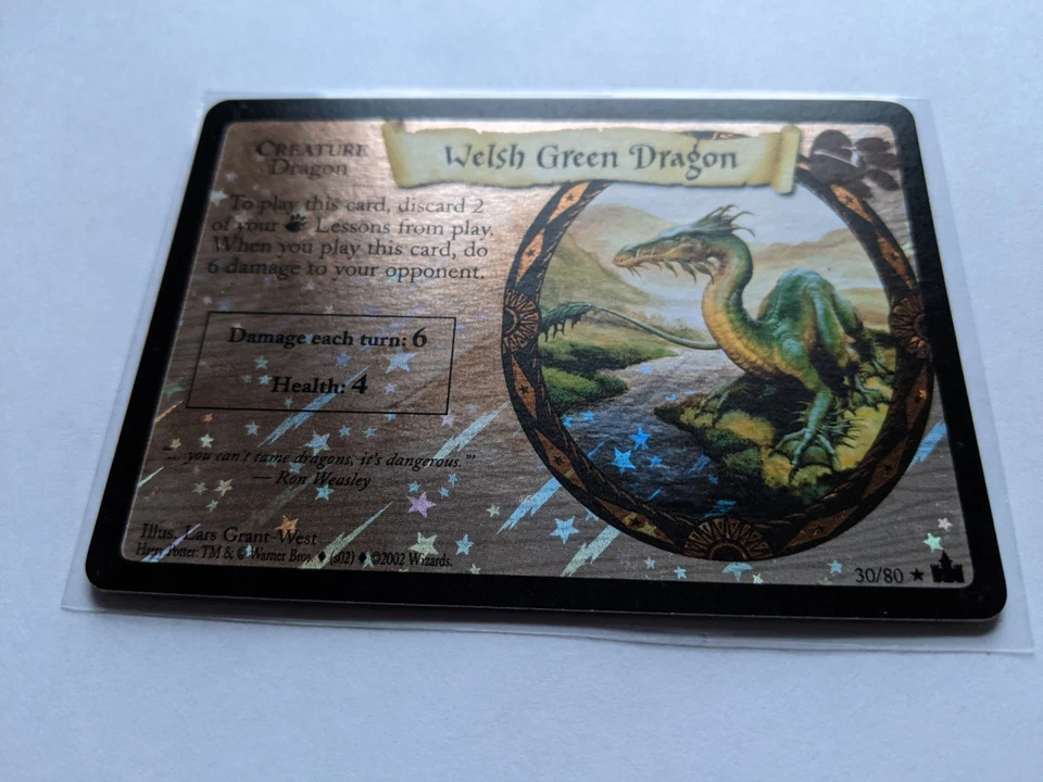 Harry Potter TCG Adventures at Hogwarts Welsh Green Dragon Foil 30/80 - Image 2 of 4