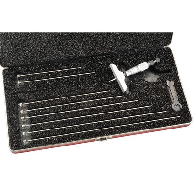 STARRETT 440Z-9RL Depth Micrometer,0-9 In,0.001 In Res 5UAV4