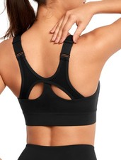 Adjustable Sports Bras for Women High Impact Front Zip Mesh Supportive Bras f...