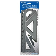 Geometry Ruler Combination Sets w/ Compass 5-Piece ,Drafting Tools