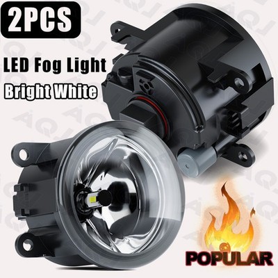 For Ford C-Max 2013-2018 Pair LED Front Bumper Driving Fog Light Lamp Clear Lens
