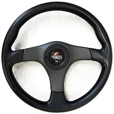 NARDI GARA 3 Type 4 365mm Steering Wheel Black Leather w/ TRD Horn JDM AE86 MR2