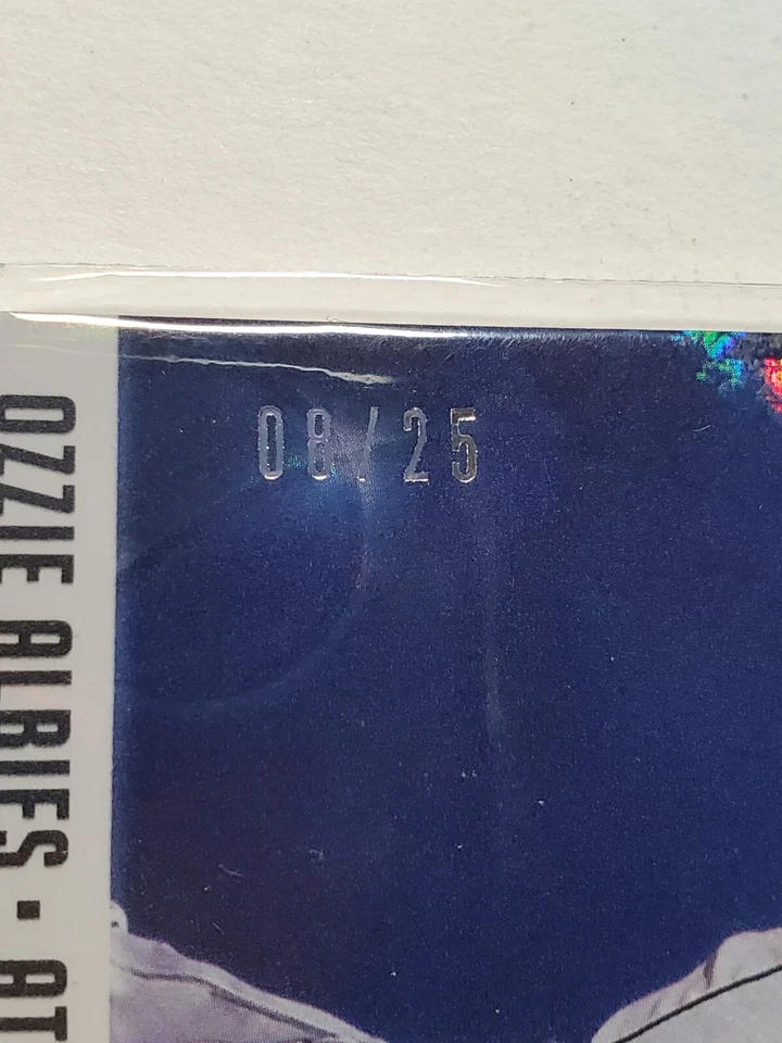 Ozzie Albies 2018 Panini The National 8/25 Spoke Refractor Jersey Relic card SP - Image 2 of 4