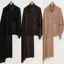 Women Scarf Arab Wraps Windproof Muslim Lady Arab Shawls Soft Cozy Plain Color
