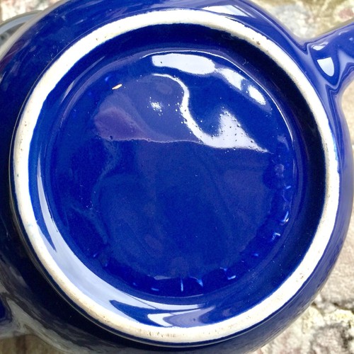 Rare Antique 1930s English Sadler "Brown Betty" Shape Cobalt Blue Teapot (750g) - Picture 10 of 12