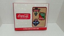 Coke Mini Sign Christmas Lights 10 Lights New In Box