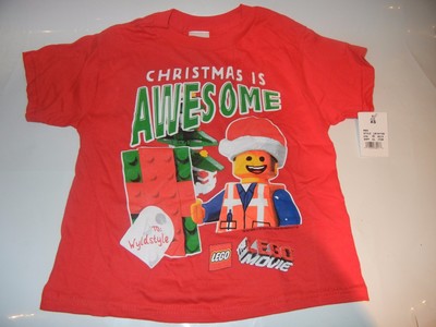 LEGO MOVIE EMMET CHRISTMAS IS AWESOME T 