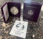 1990 S Proof Silver American Eagle w/ Box & COA