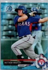 2017 Bowman Draft #BDC-121 Matthew Whatley Chrome Sky Blue Refractor #/399