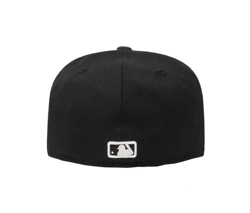 New Era 59Fifty Men Women Cap MLB Miami Marlins Basic Black White Fitted Hat - Picture 4 of 5