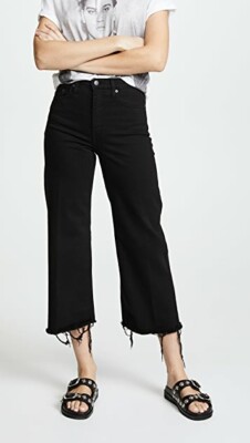 Nobody Denim Milla Cropped Wide-Leg Jeans in Stellar Size 24 $199