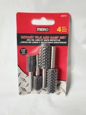 Mibro Rotary File & Rasp Set, 1/4" Shank, 4pc set, 335111, Lot of 1 set
