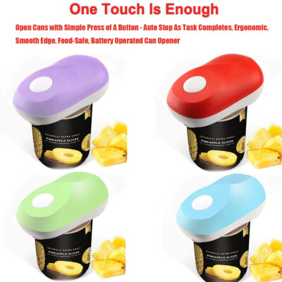 Electric Can Opener: One-Touch Open Your Cans, Smooth Edge, Handheld Can Opener