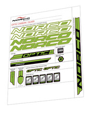 Kit Adesivi Telaio MTB Norco Carbonio Ottico Decalcomania Grafica Vinile Enduro Bici
