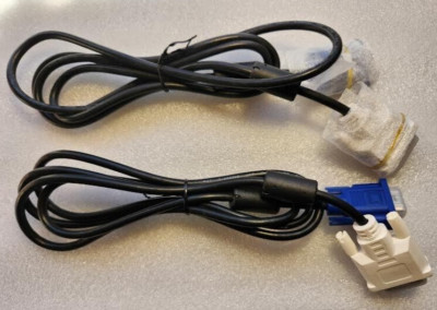 LOT OF 2 NEW 6ft DVI-A Analog (12+5) to VGA Male - Male PC Monitor Display Cable