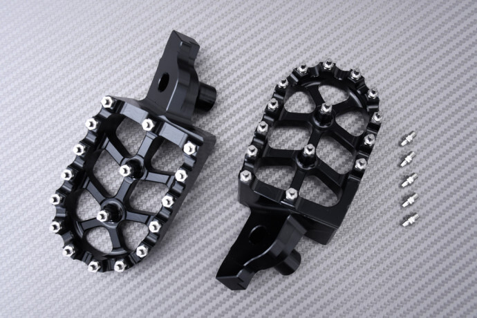 Repose-pieds alu SUZUKI RMZ450 anti-glisse pour moto enduro