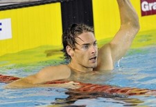 Camille Lacourt Unsigned photo - French swimmer - Donation to Cancer Charity *5