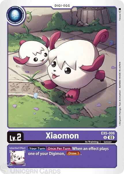 EX5-006 Xiaomon :: Uncommon Digimon Card :: EX05: Animal Colosseum