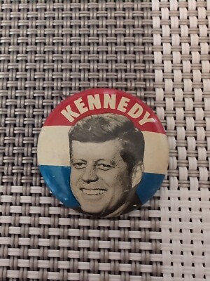 Vintage 1960 John F Kennedy JFK Campaign Election Pin Button President 1 