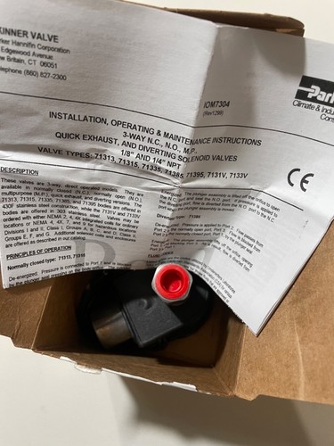 NEW PARKER 71315SN2SNJ1N0C111C2 SOLENOID VALVE 24v DC 3-Way - Picture 7 of 9