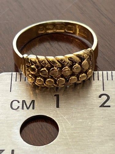 Viktorianischer 5,12g 18kt Gold Shot Keeper Ring gepunzt 1899 - Bild 12 von 16