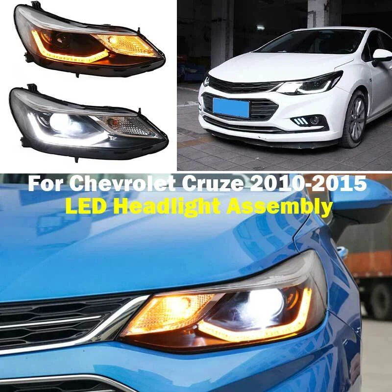 For Chevrolet Cruze 2016 2019 LED Headlamp Assembly Projector Headlights 2PCS