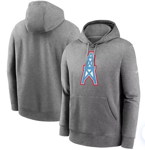 Felpa con cappuccio Nike Houston Oilers Tennessee Titans grigia Rewind Club in pile da uomo taglia L - Foto 6 di 6