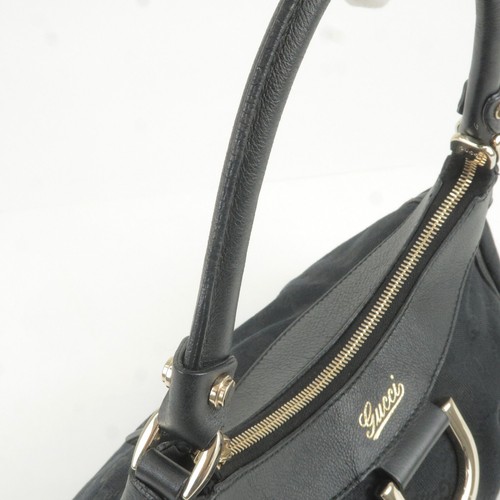 Auth GUCCI Abbey GG Shoulder Bag Black Canvas Leather 190525 Used - Picture 8 of 21