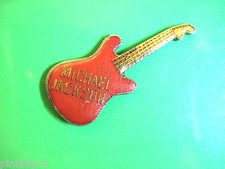 MICHAEL JACKSON guitar - hat pin , tie tac , hatpin , lapel pin red GIFT BOXED