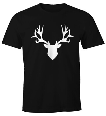 Herren T-Shirt Hirsch Geweih FunShirt Moonworks 