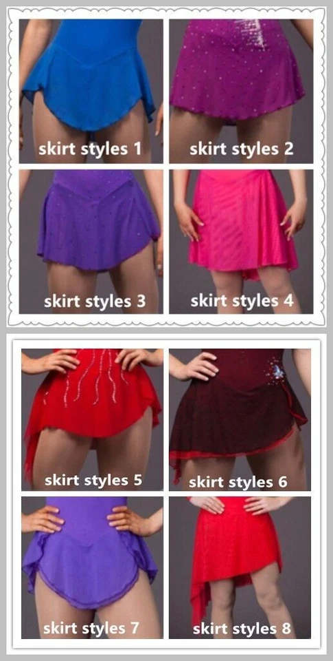 New Ice Figure Skating Dress Figure Skating Dress For Competition navy - Image 3 of 4