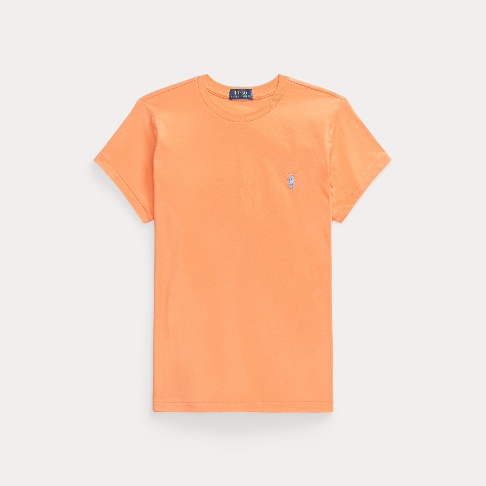 PONY Ralph Lauren Donna TG XS T Shirt Maglietta girocollo in jersey cotone Arancione