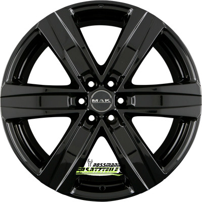 4x Mak Stone 6 gloss black 7.5x17 ET22 - LK6/139.7 ML100.1 Felge Alu