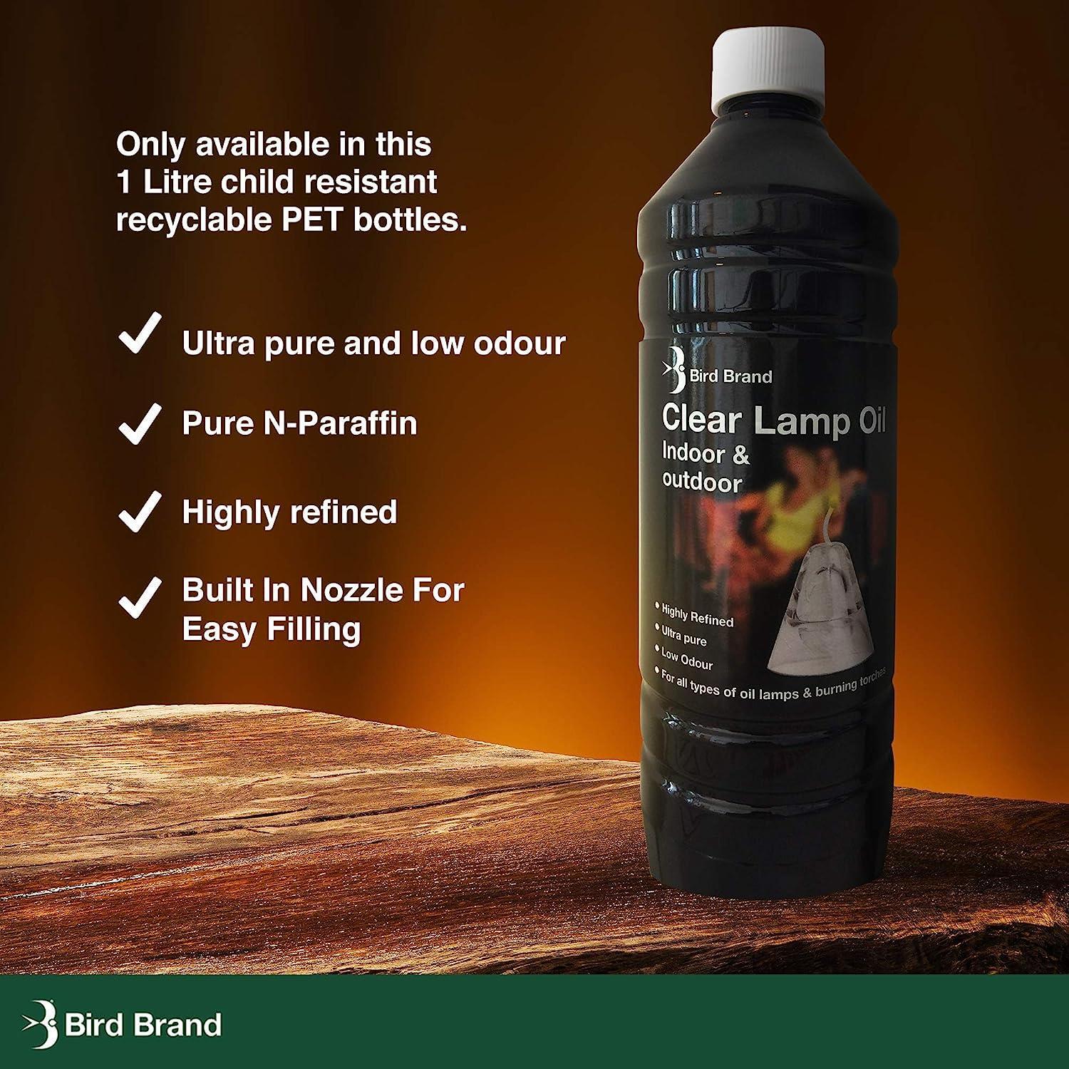 Bird Brand Clear Lamp Oil Indoor Outdoor Fuel Oil Lamps Burning Torches