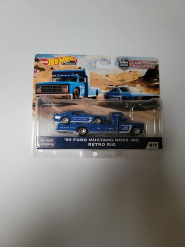 2019 Hot Wheels Premium Team Transport #19 ‘69 Ford Mustang Boss 302 Retro Rig