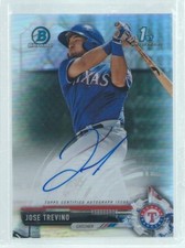 JOSE TREVINO 2017 BOWMAN CHROME 1ST ON CARD AUTO PROSPECT REFRACTOR #D 495/499