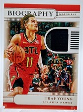 2019-20 National Treasures Biography Materials Patch- Trae Young /99 Hawks!