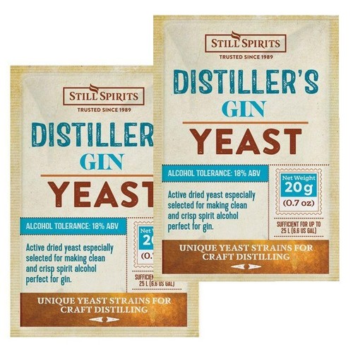 5 x Still Spirits Distillers Gin Yeast 20g Liqueur Home Brew Craft Distilling