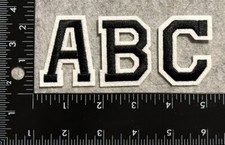 Alphabet Black Embroidered Letter Patch Jacket Hat Iron-on Jersey