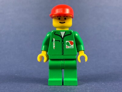 LEGO  Figur Octan Mechaniker Techniker grün rote Kappe oct001 6562 City