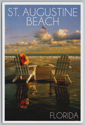 Postcard St. Augustine Beach, Ocean View, Florida Unposted