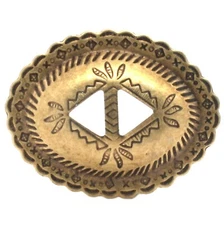 Thunderbird Slotted Steel Concho Antique Brass 2-1/4" 10 Pack 7542-09