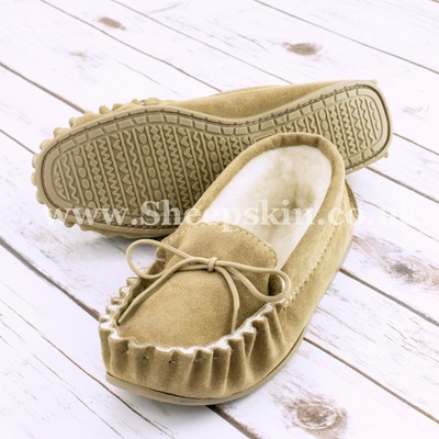 wool lined moccasins