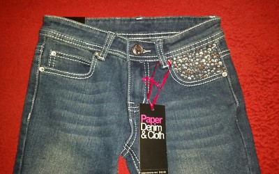 Jeans Fille Paper Denim & Cloth Taille 6 - Occasion Très Bon état, Couleur Bleu Denim