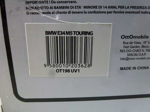 1:18 Ottomobile BMW E34 M5 Touring Diamond Black 1994, OT198 - Bild 13 von 13