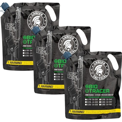 6000 TRACER GLOW IN THE DARK .25g BIODEGRADABLE AIRSOFT BBs AMMO Gun BB