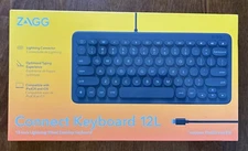 NIB - ZAGG Connect Wired Desktop Keyboard 12L for iPadOS & iOS
