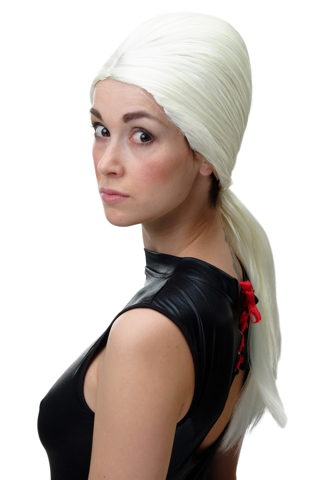 Ladies' Wig Cosplay Platinum Blonde Beehive Braid 60s 60er Style Fairytale Fee