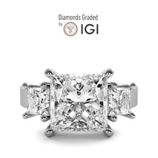 IGI Certified 2.50 Carat F VS1 Lab Grown Diamond Engagement Ring Platinum 900